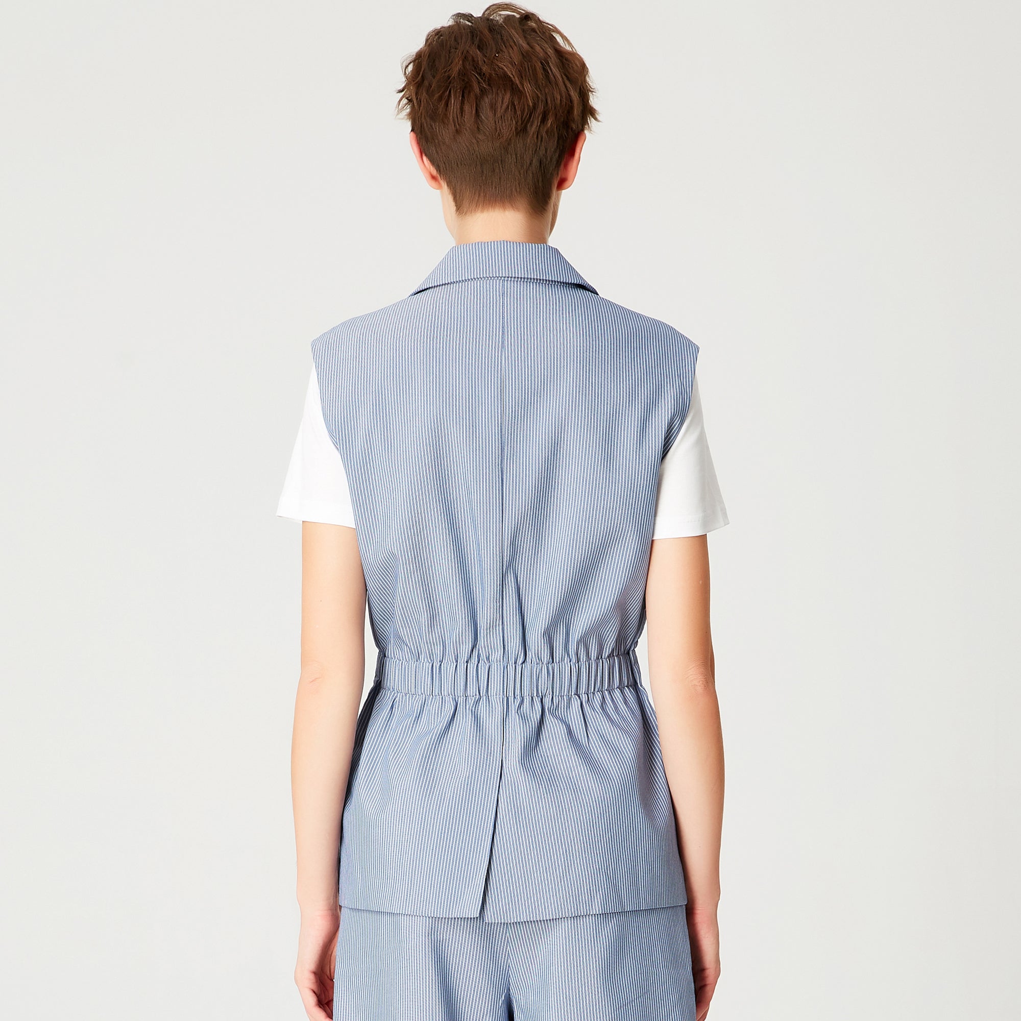 Gilet à taille froncée