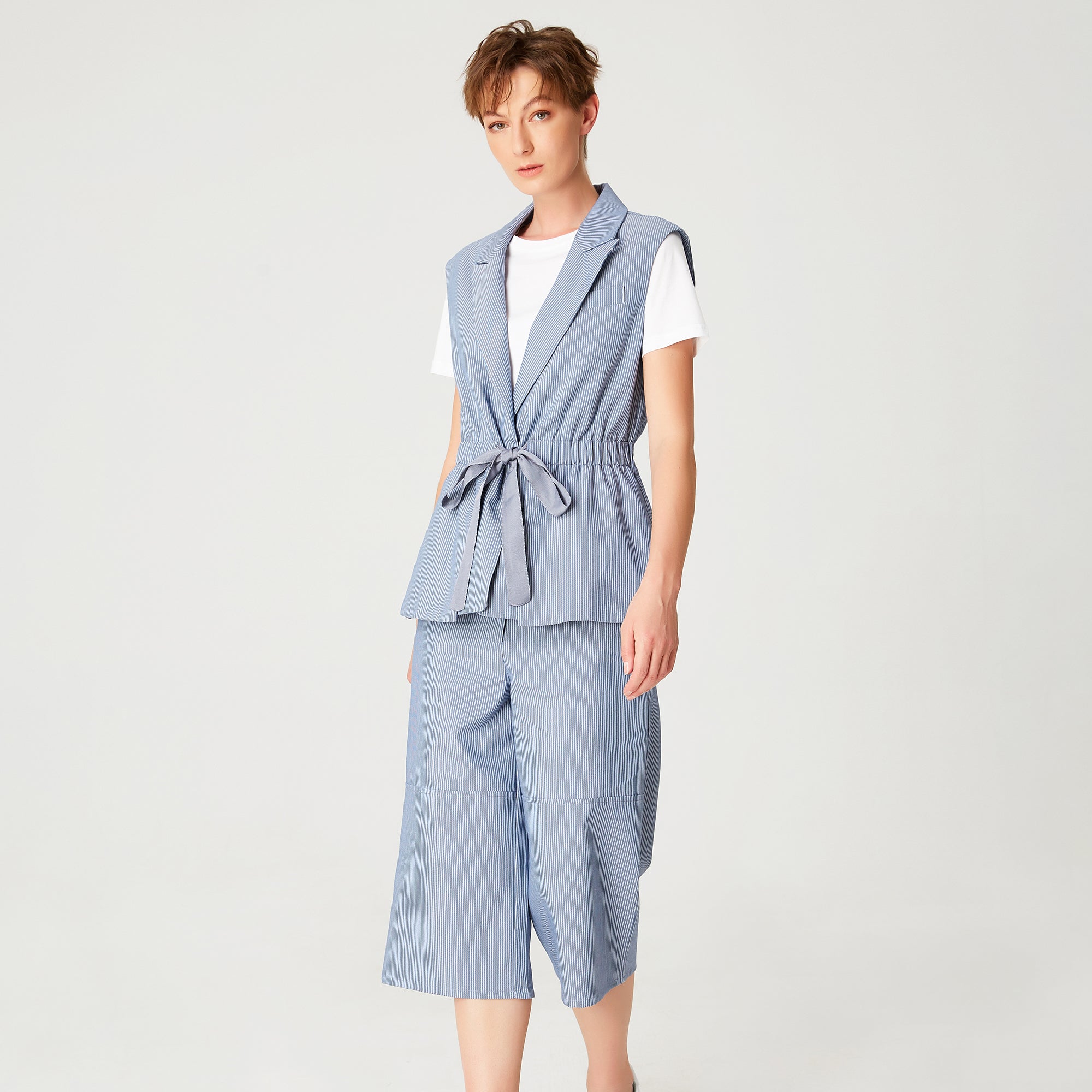 Gilet à taille froncée