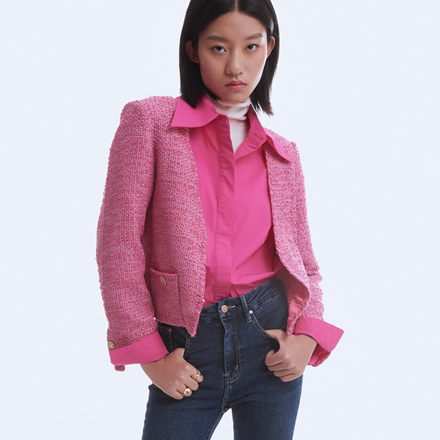 Veste courte tweed