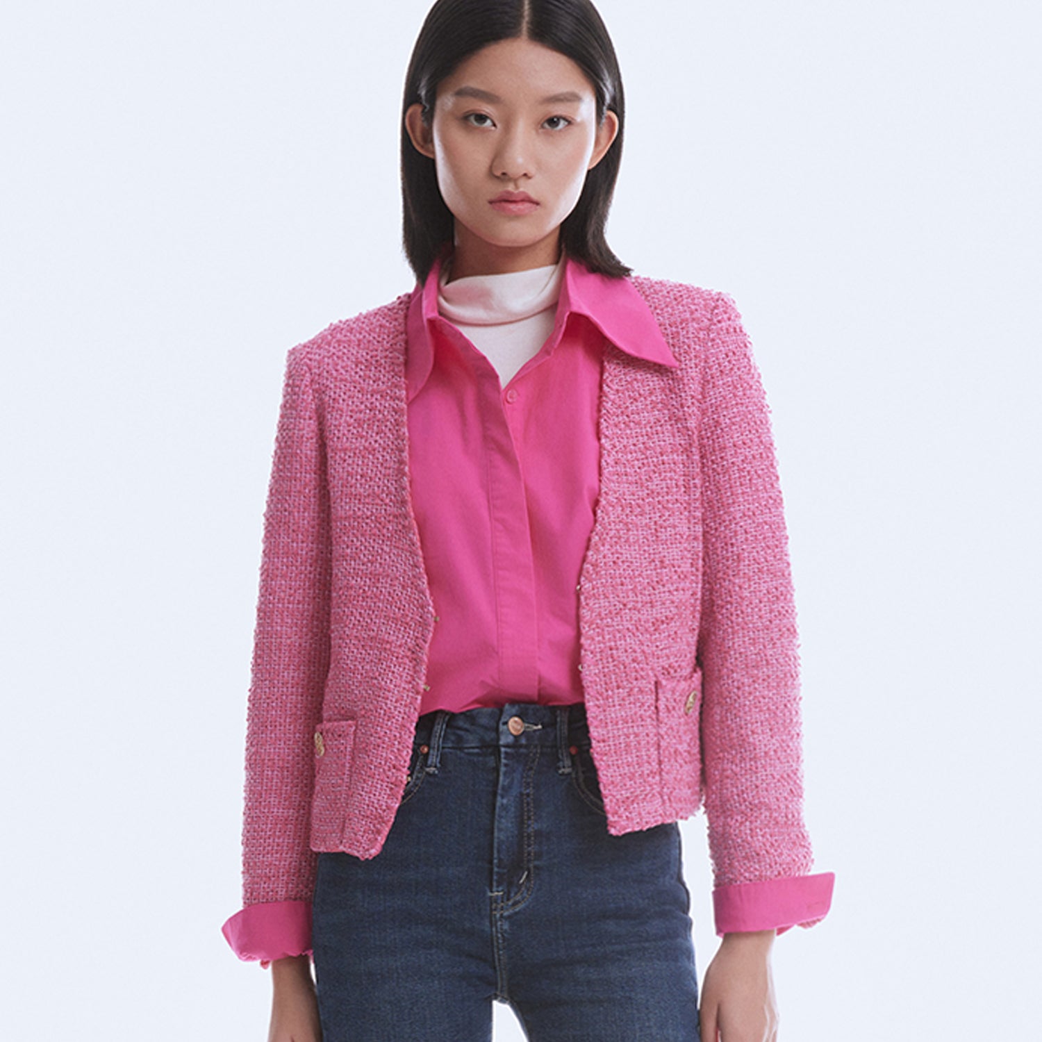Veste courte tweed