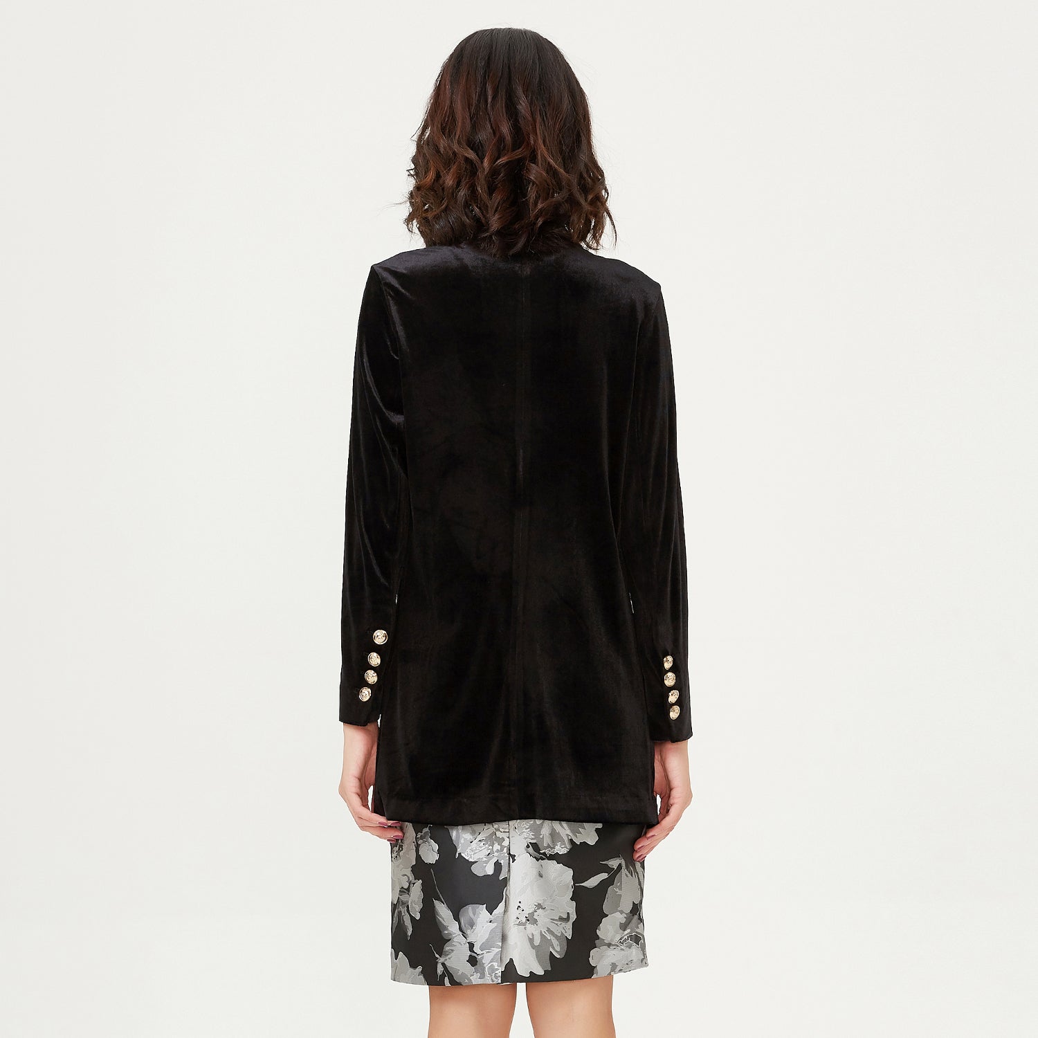 Veste velours double boutonnage