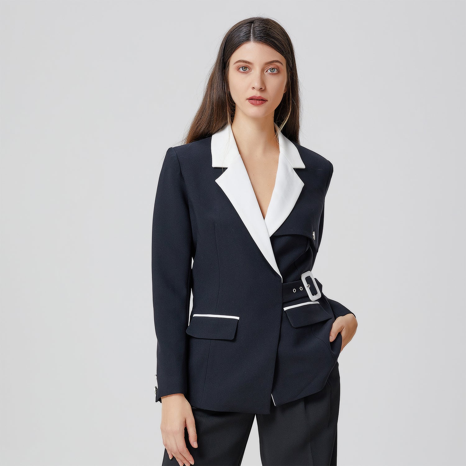 Veste tailleur bicolore