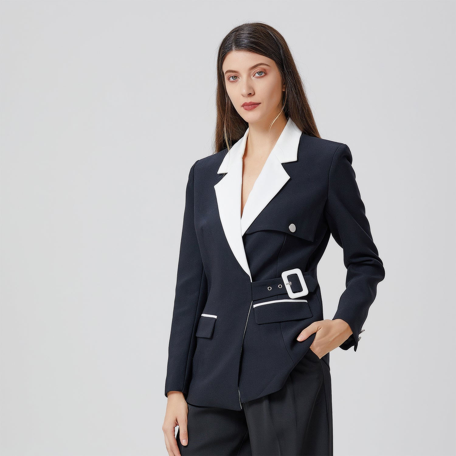 Veste tailleur bicolore