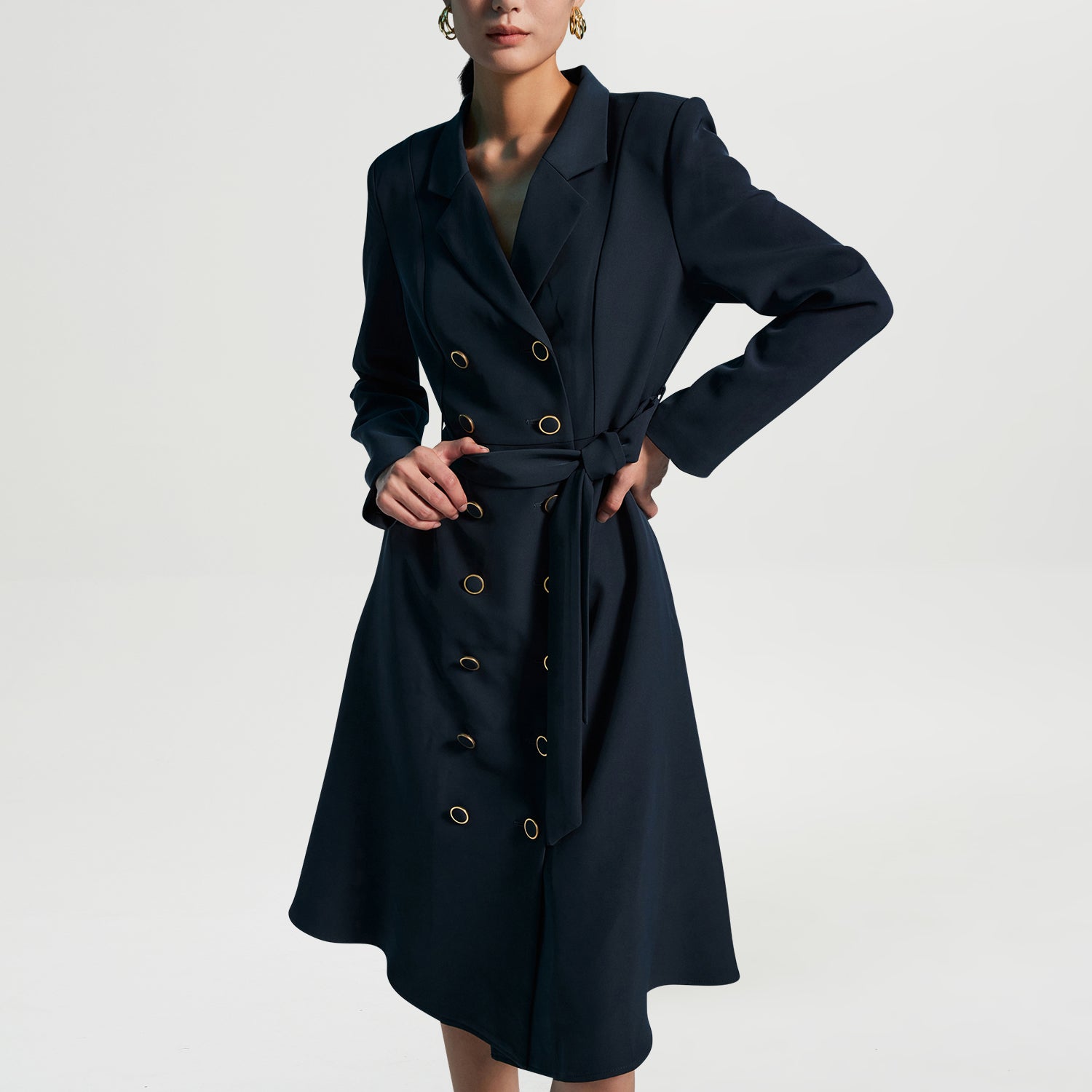 Manteau tailleur à double boutonnage