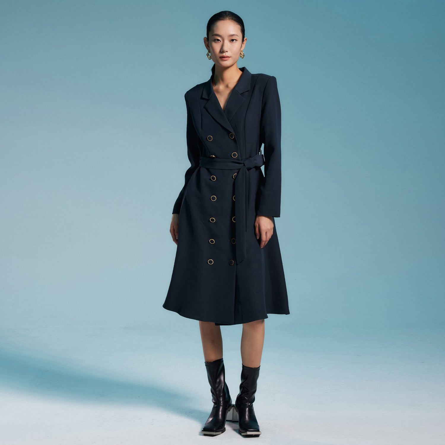 Manteau tailleur à double boutonnage