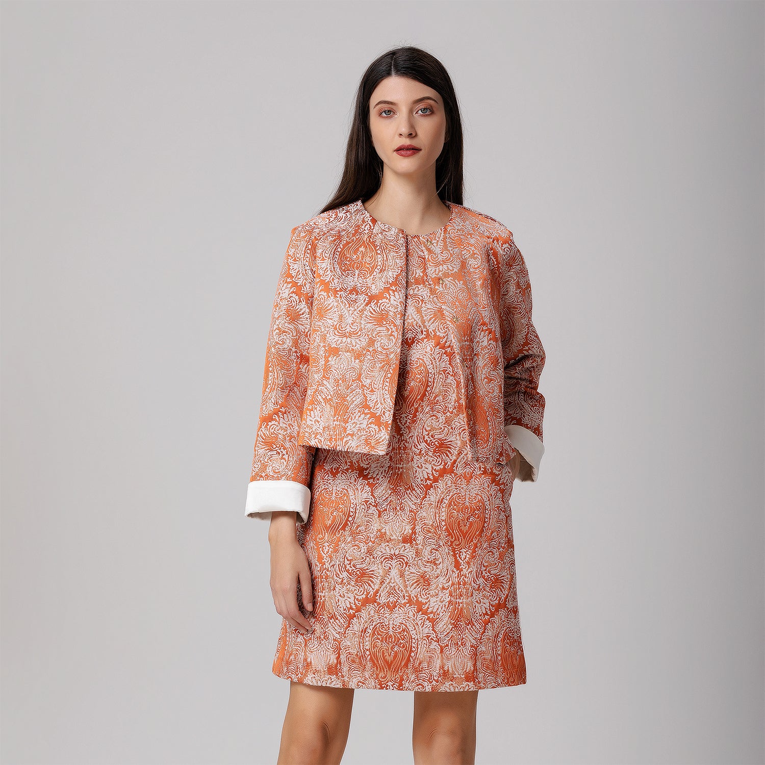 Veste courte en brocart