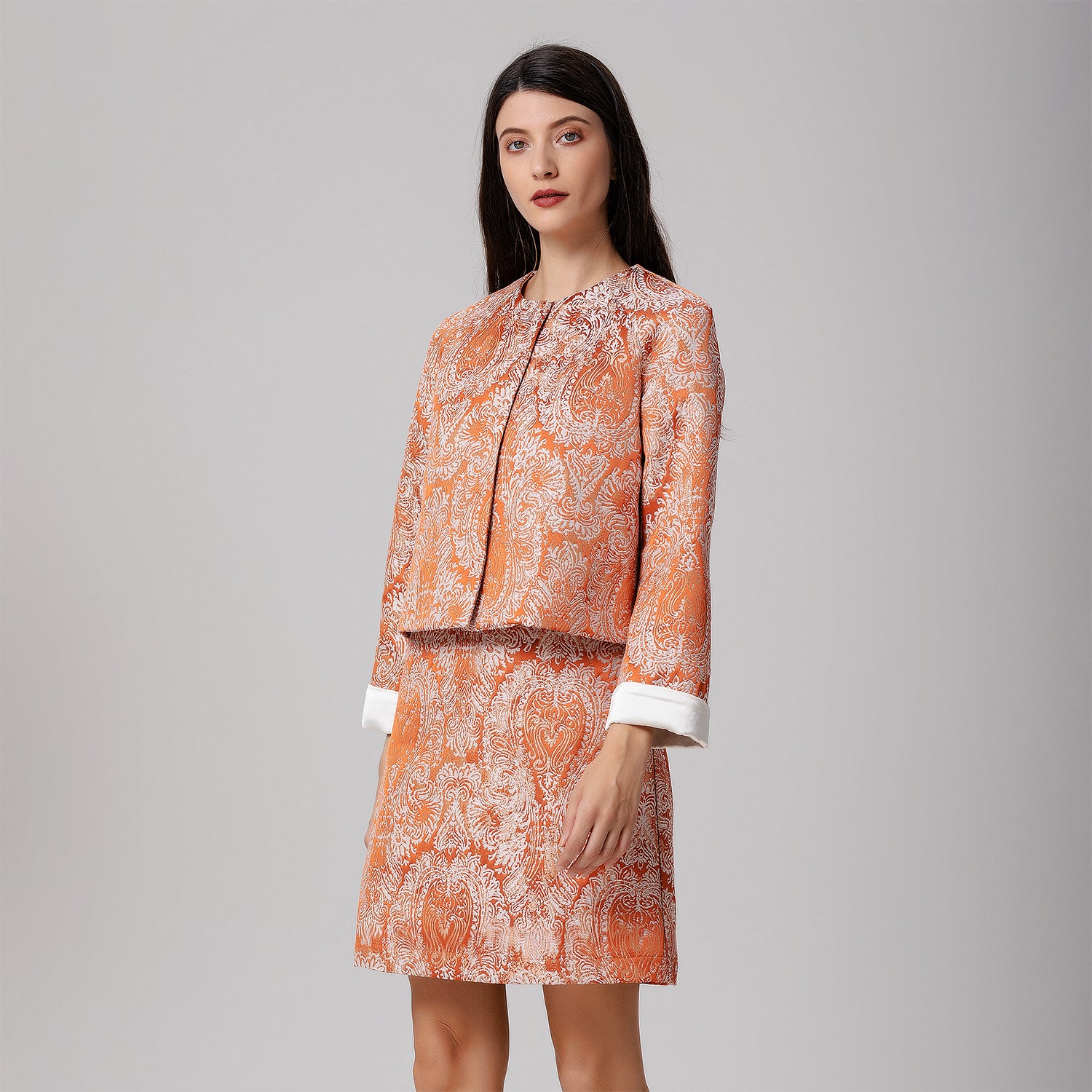 Veste courte en brocart