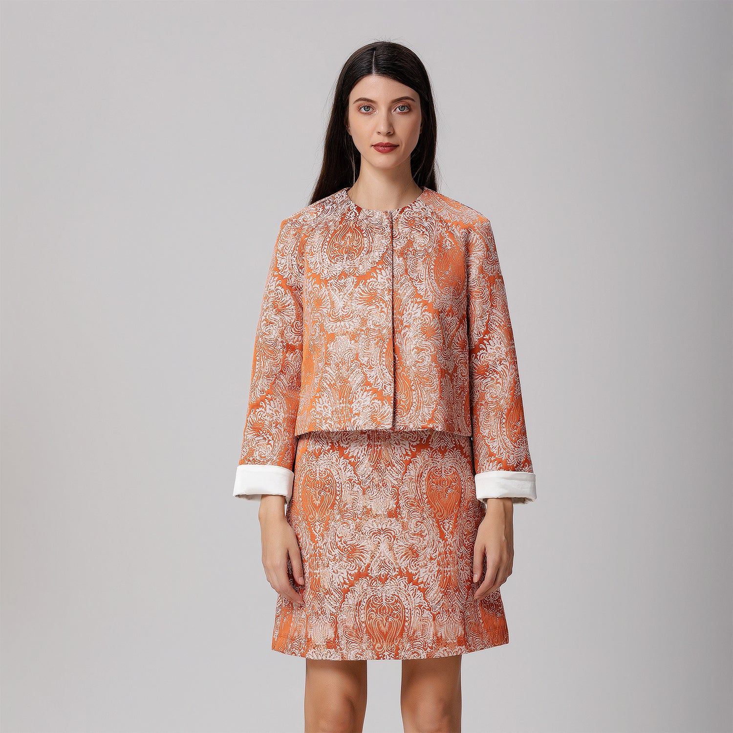 Veste courte en brocart