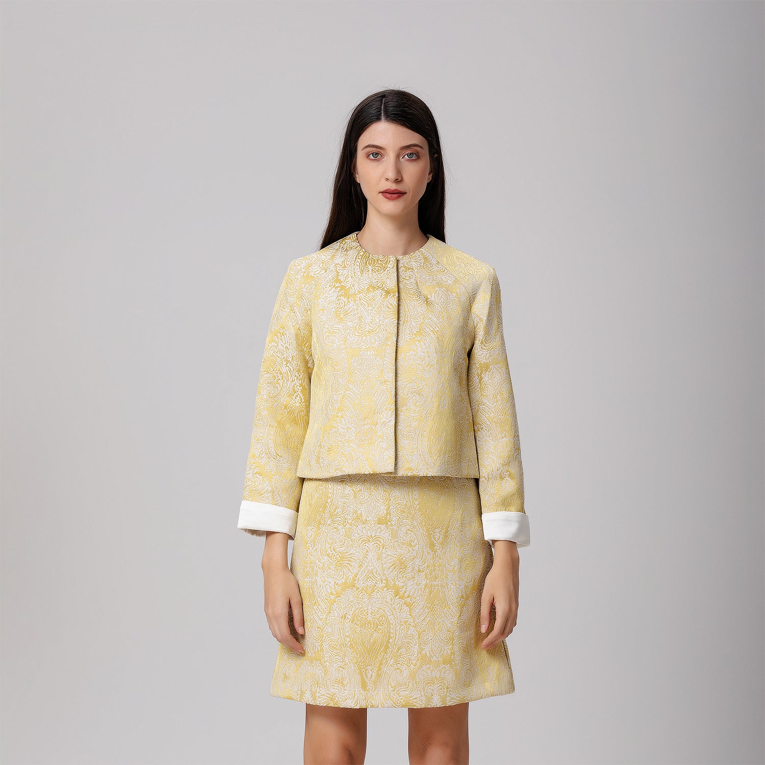 Veste courte en brocart