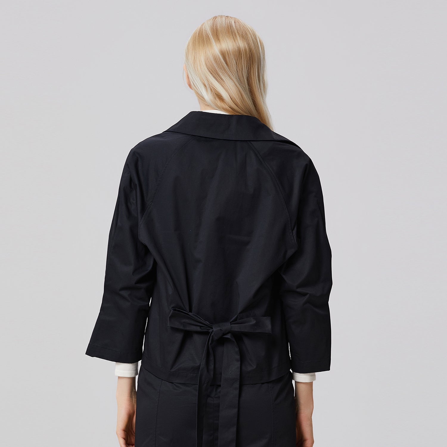 Veste trench en coton à double boutonnage