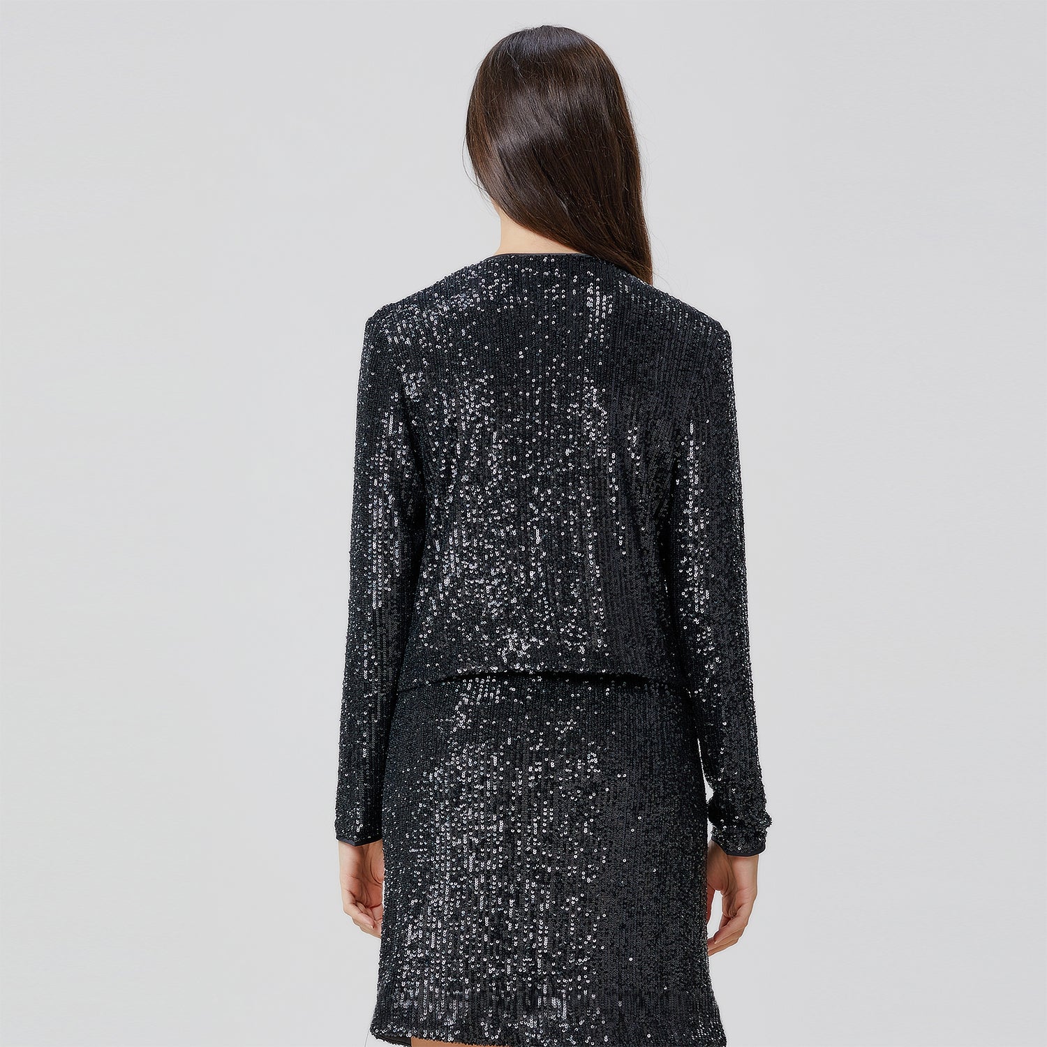 Veste à strass et col rond