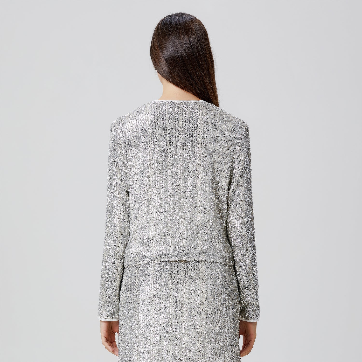 Veste à strass et col rond