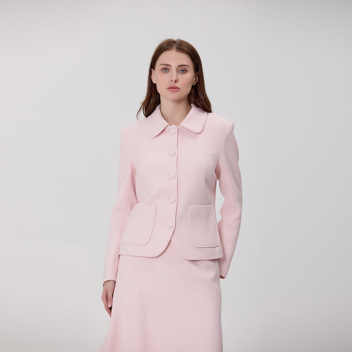Veste tailleur à col Claudine