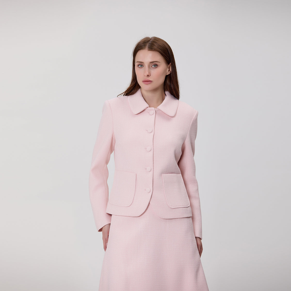 Veste tailleur à col Claudine