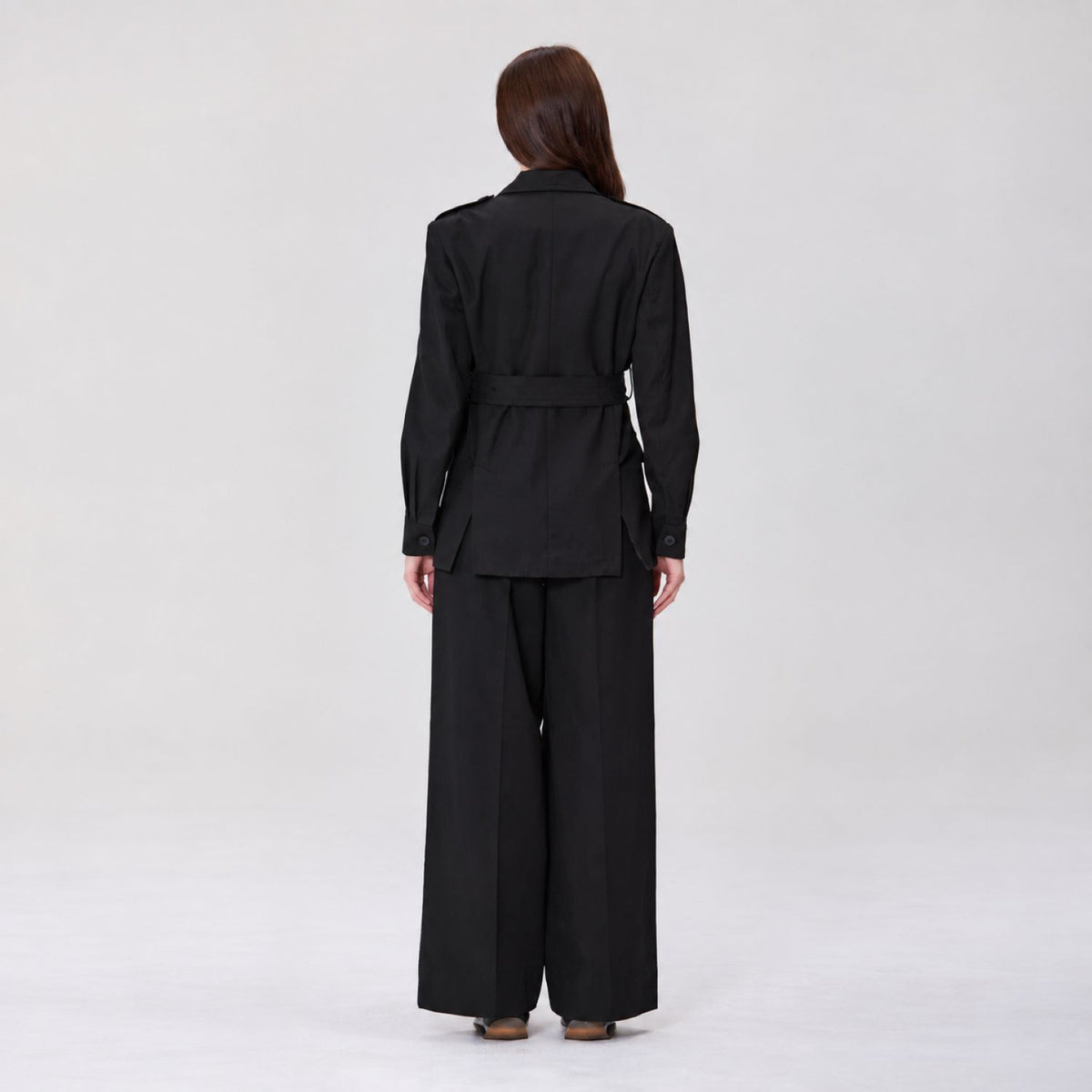 Veste Saharienne à Ceinture et Poches à Rabat