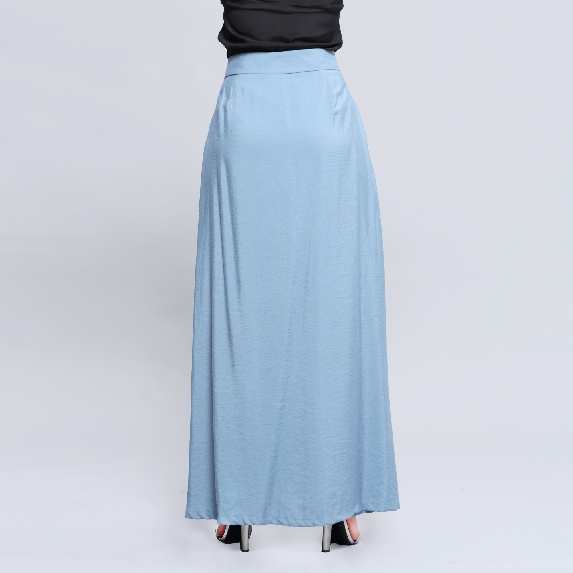 Pantalon large avec panneau de jupe arrière