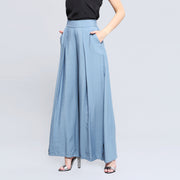 Pantalon large avec panneau de jupe arrière