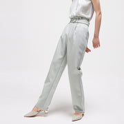 Pantalon carotte ceinturé