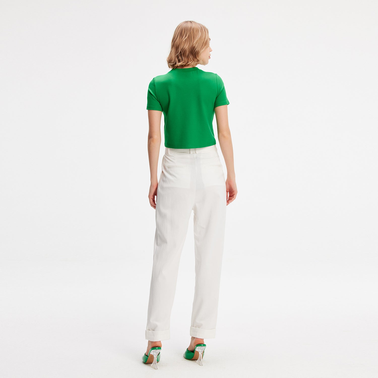 Pantalon tailleur fuselé