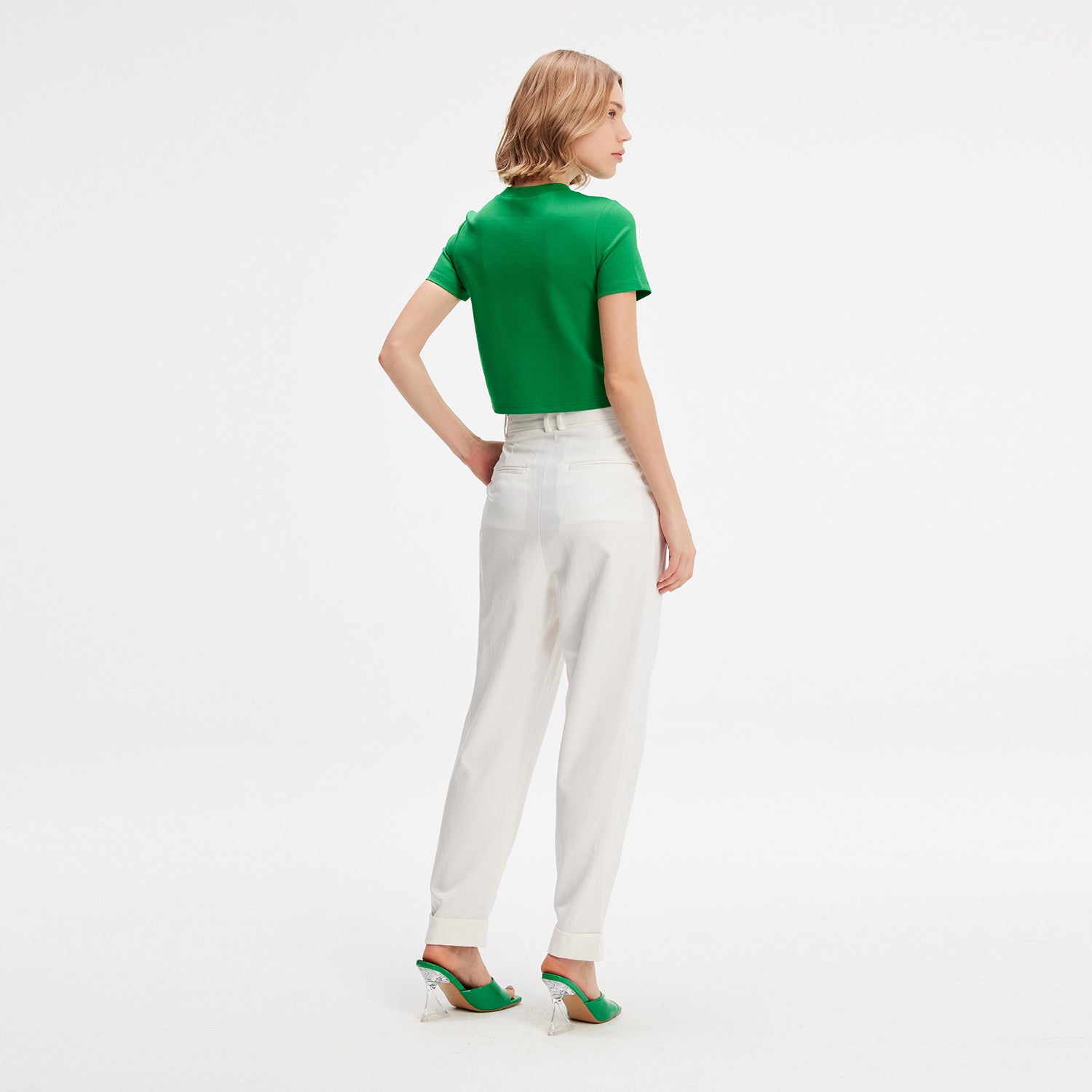 Pantalon tailleur fuselé