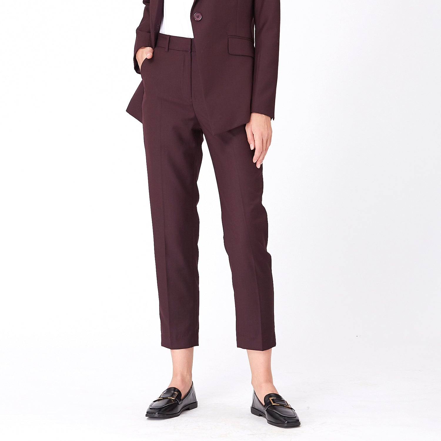Pantalon tailleur coupe ajustée