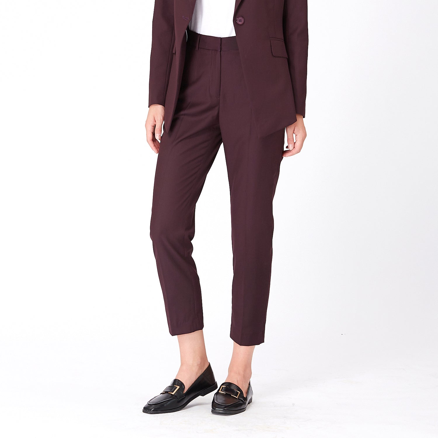 Pantalon tailleur coupe ajustée