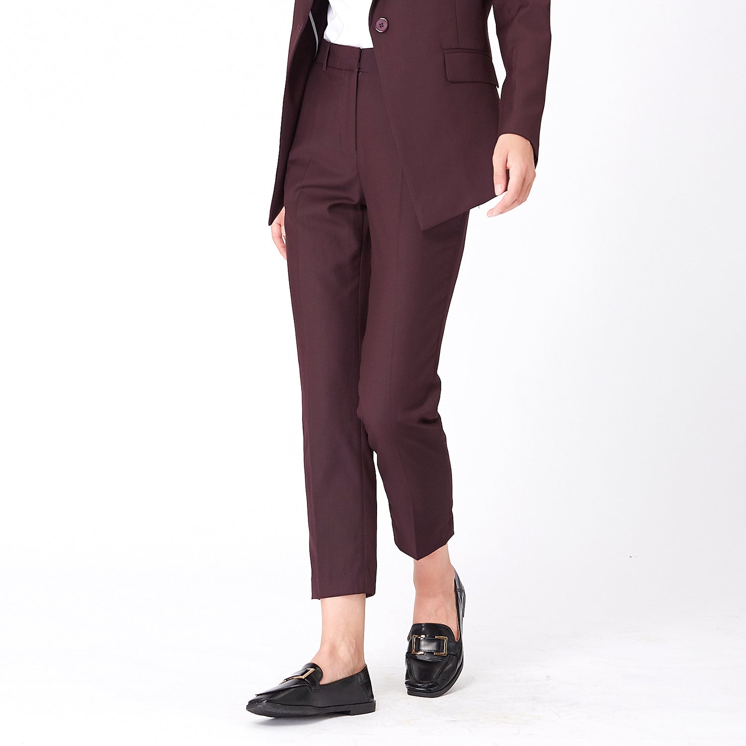 Pantalon tailleur coupe ajustée