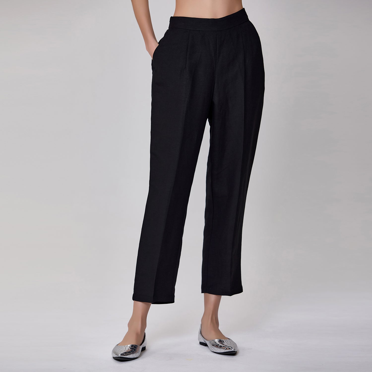 Pantalon droit en lin
