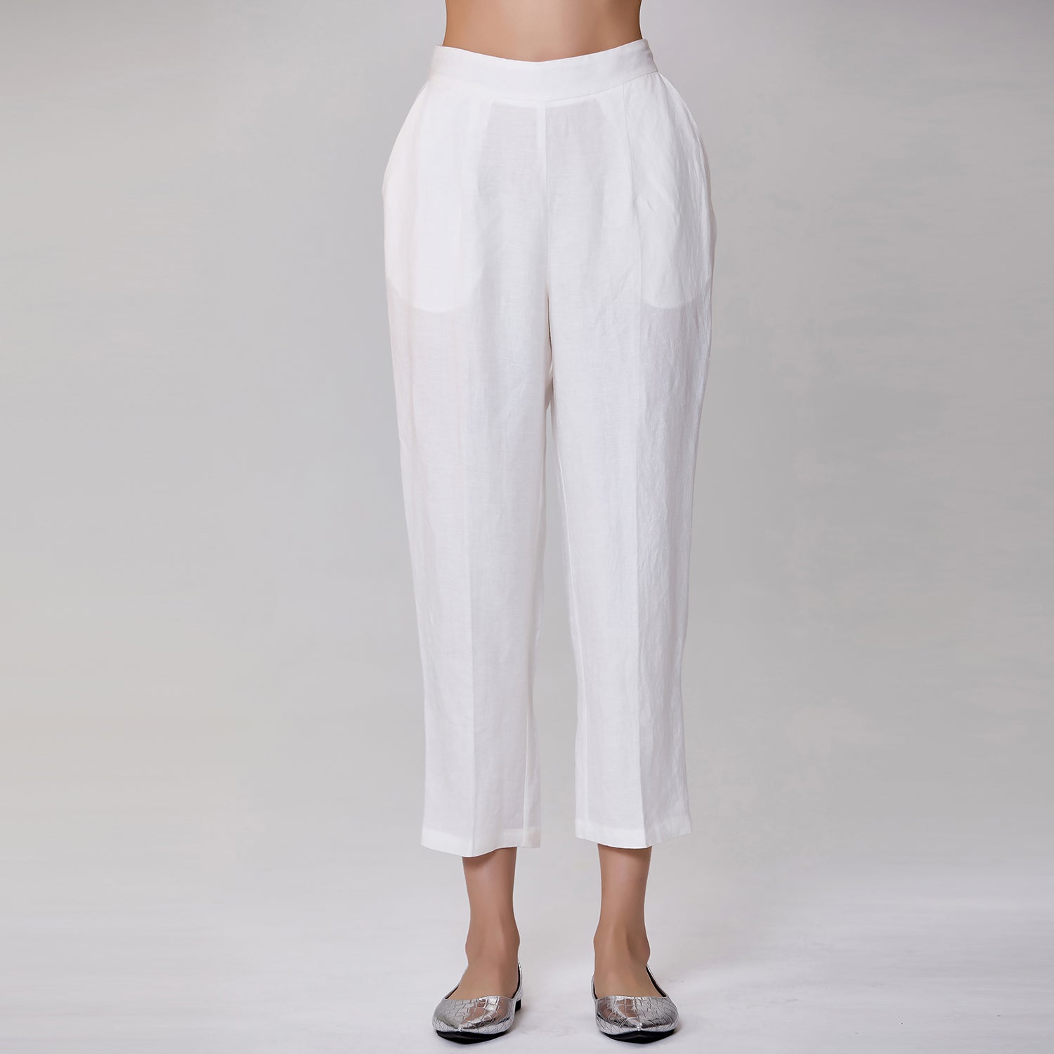 Pantalon droit en lin