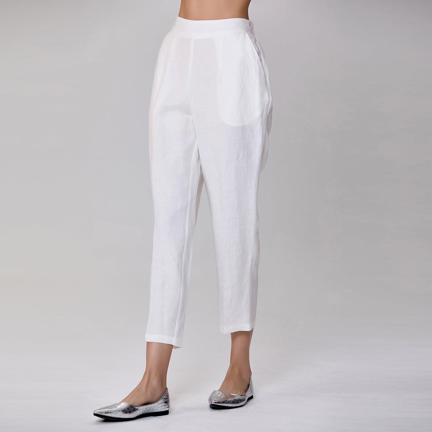 Pantalon droit en lin