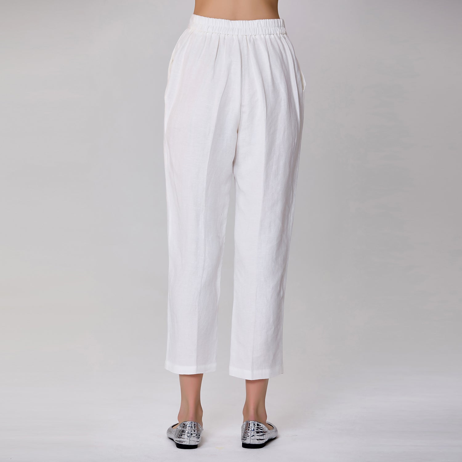 Pantalon droit en lin