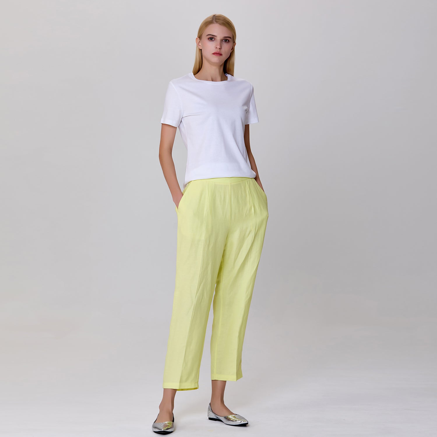 Pantalon droit en lin