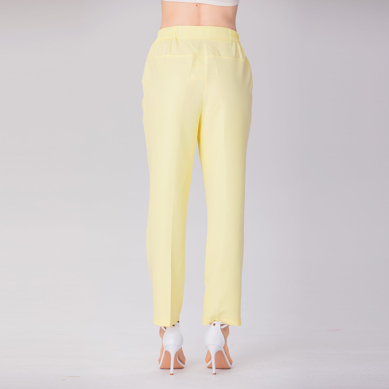 Pantalon carotte fuselé avec taille élastique - Smart & Joy