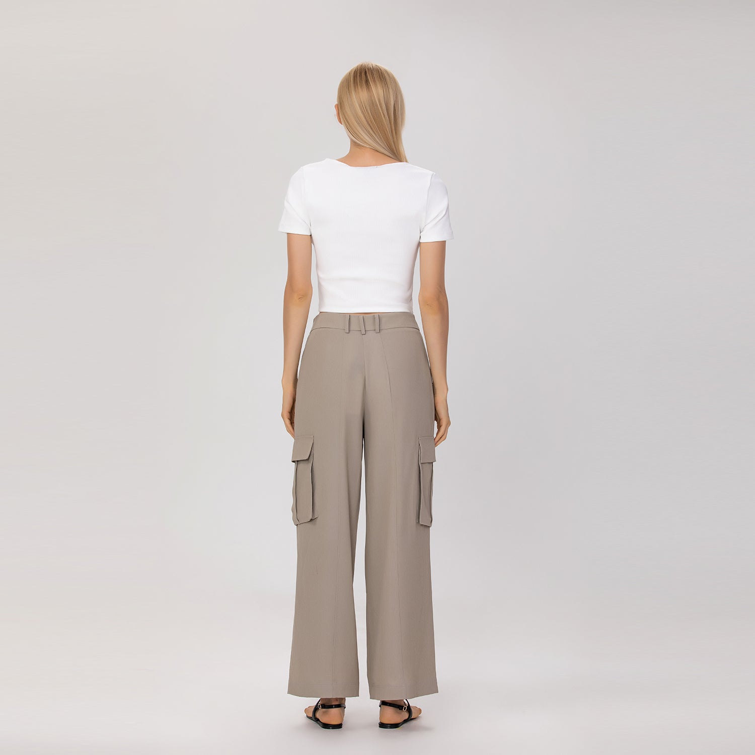 Pantalon cargo large à poches