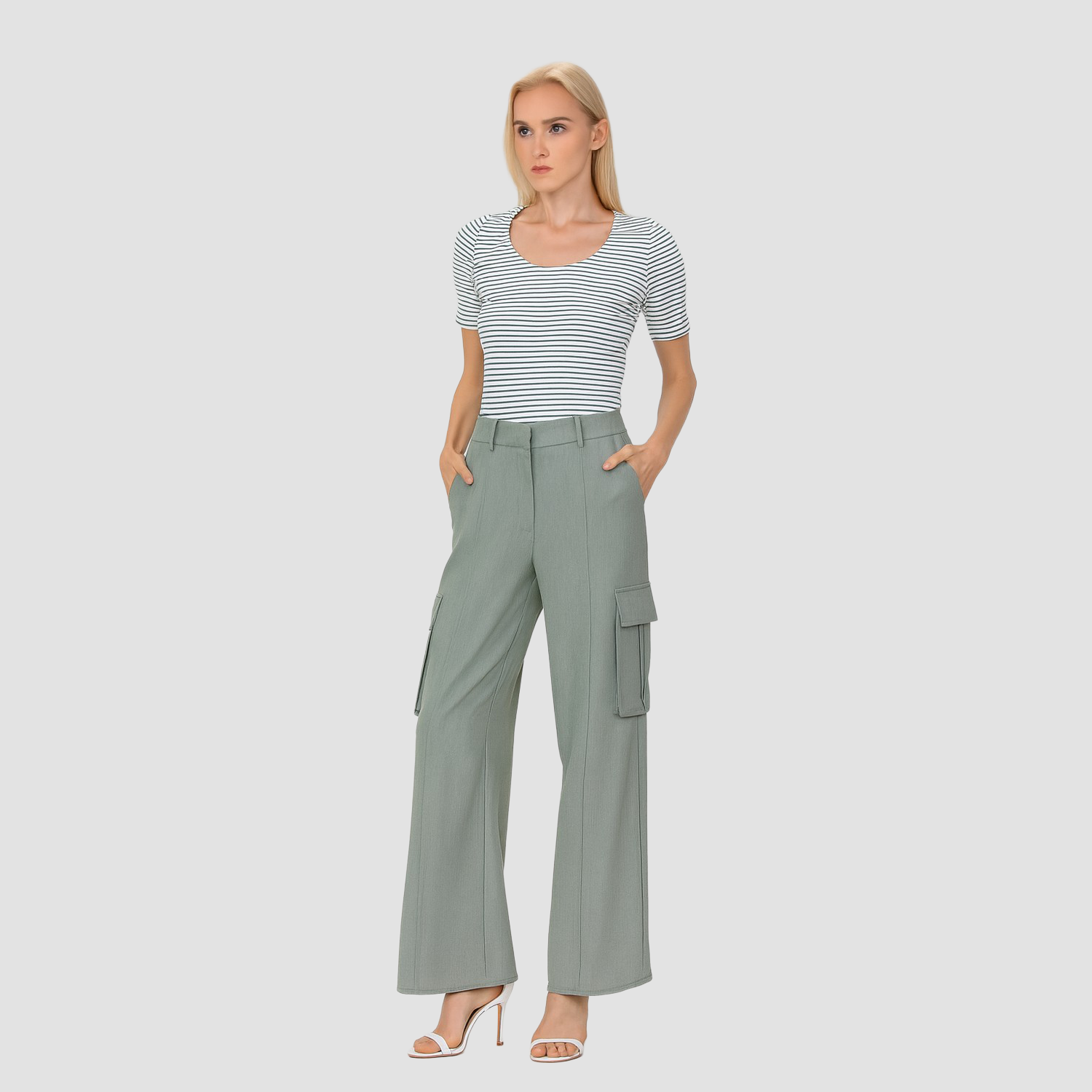 Pantalon cargo large à poches - Smart & Joy