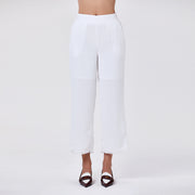 Pantalon droit en maille légère