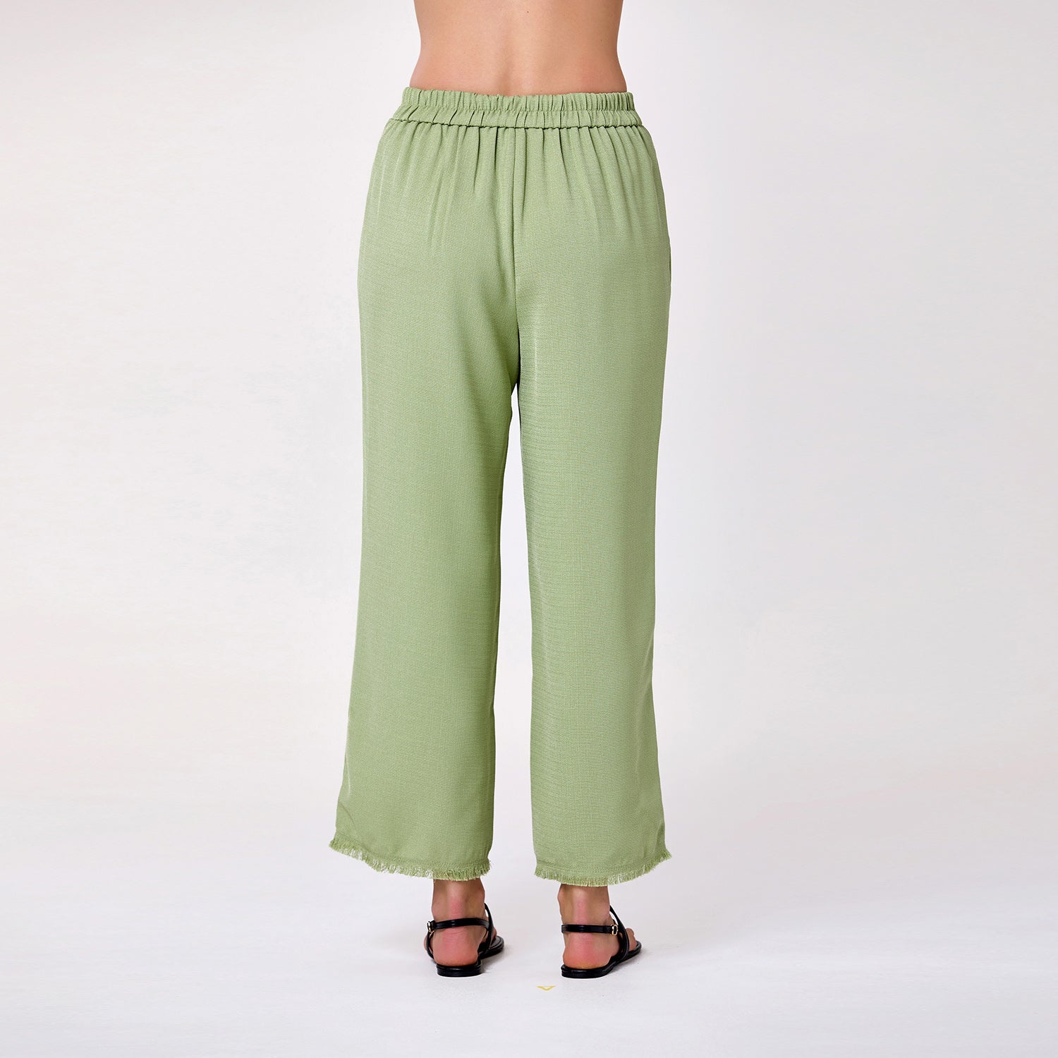 Pantalon droit en maille légère