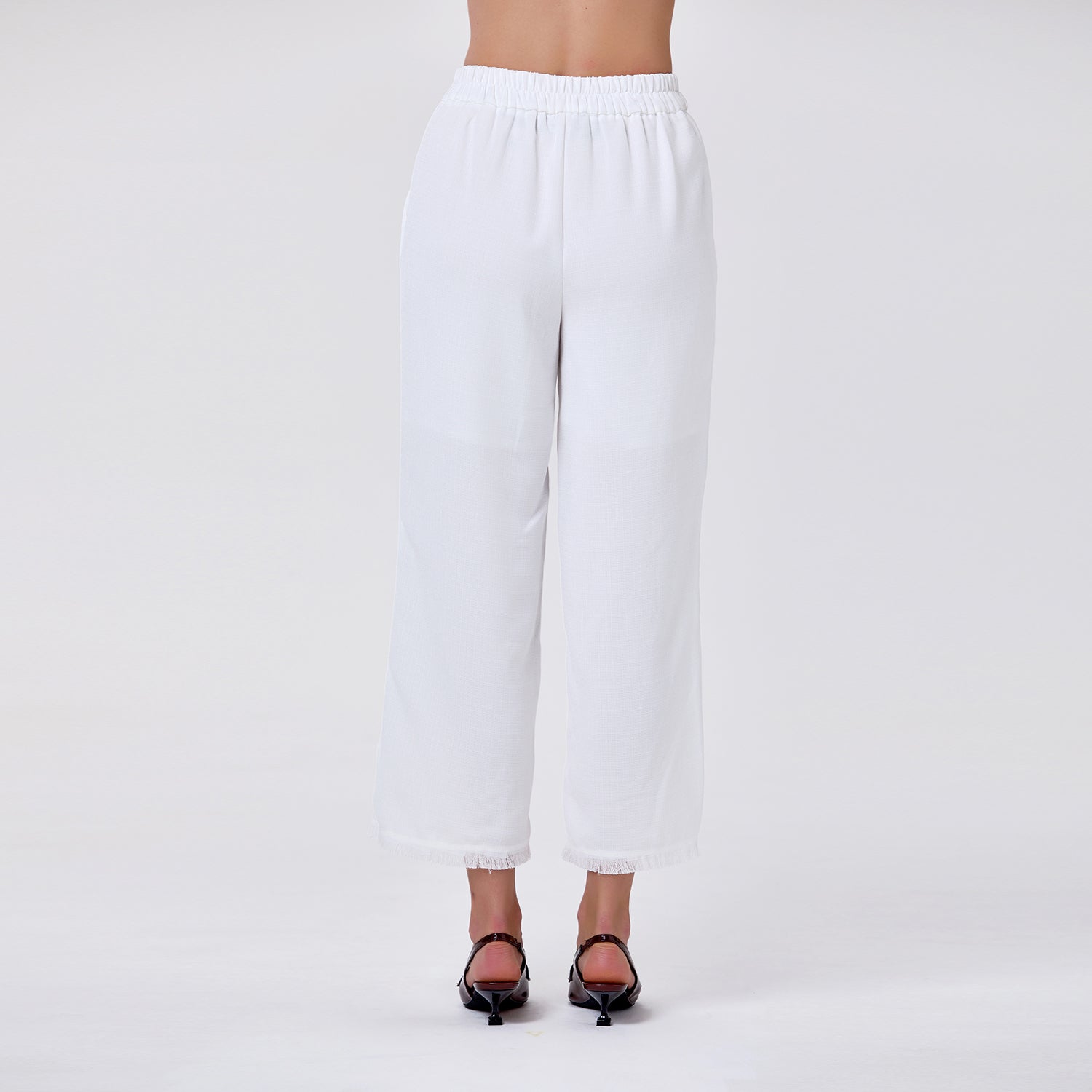 Pantalon droit en maille légère