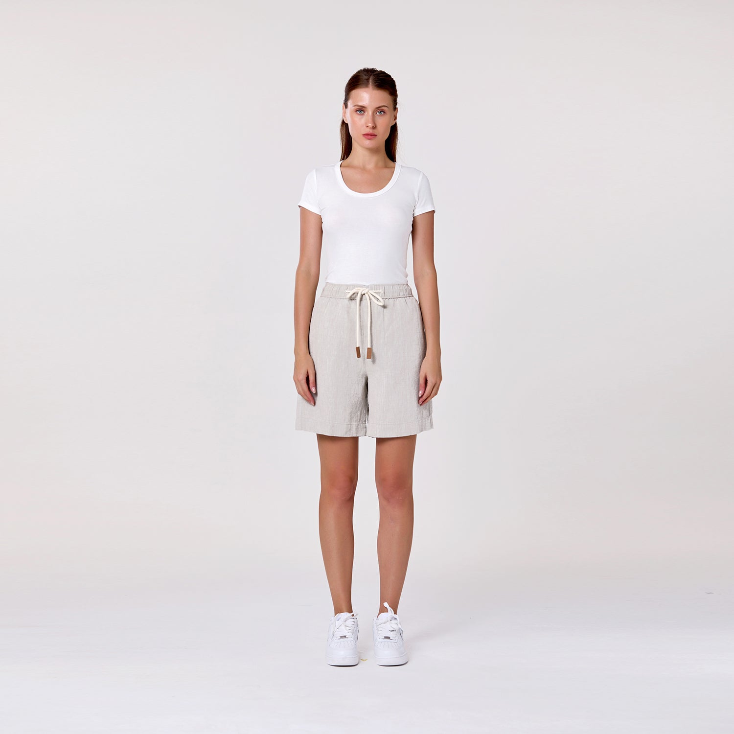 Bermuda en lin décontracté