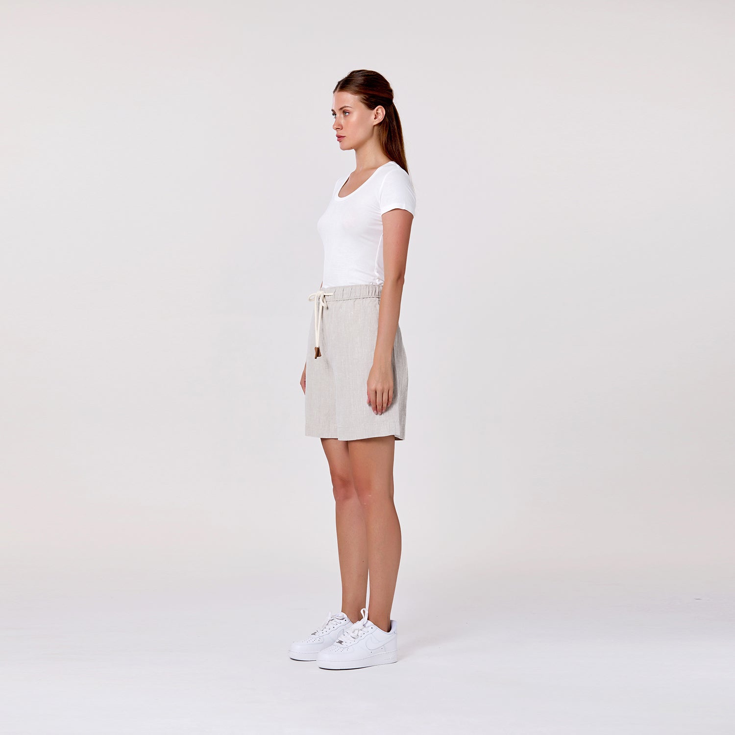 Bermuda en lin décontracté