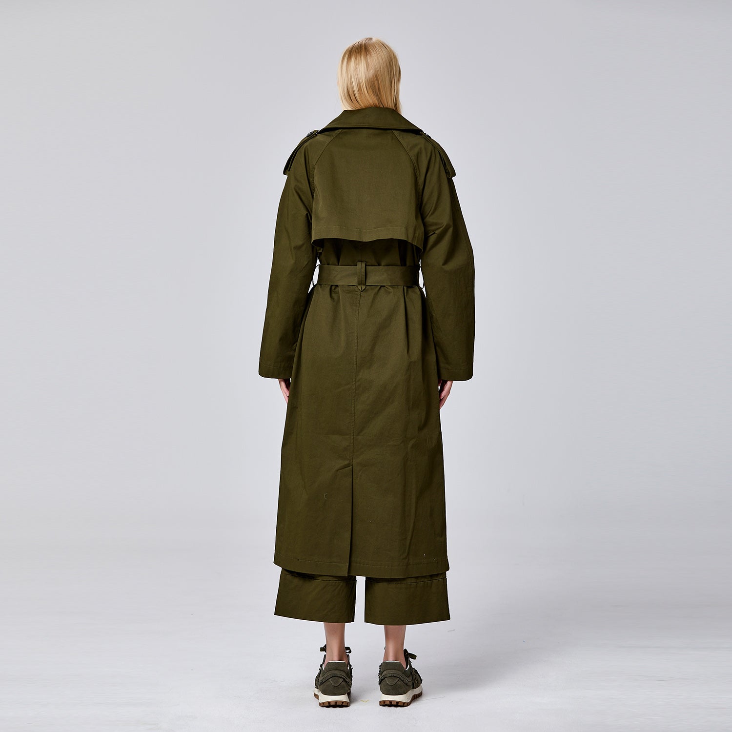 Trench-coat basique double boutonnage