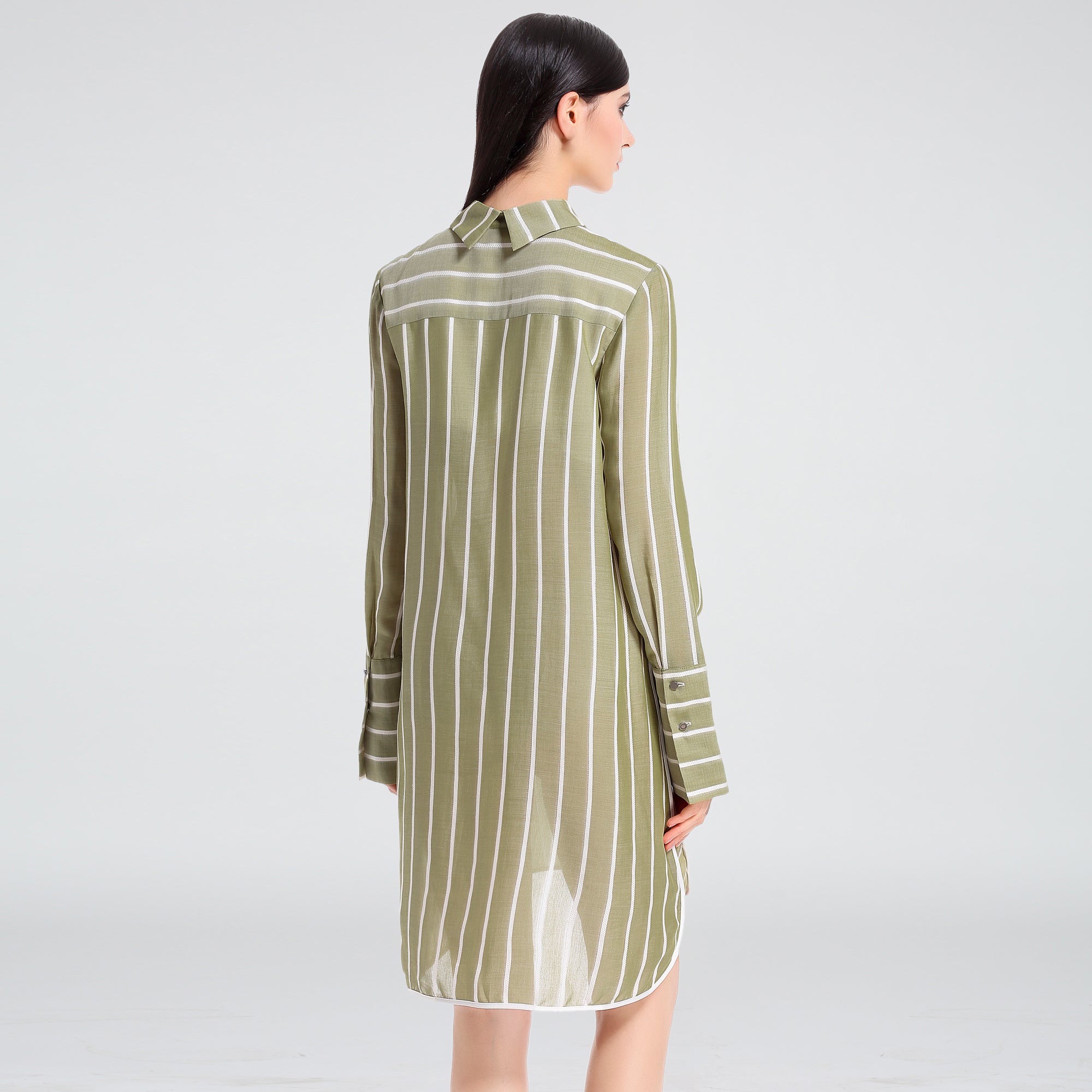 Robe chemise à rayures