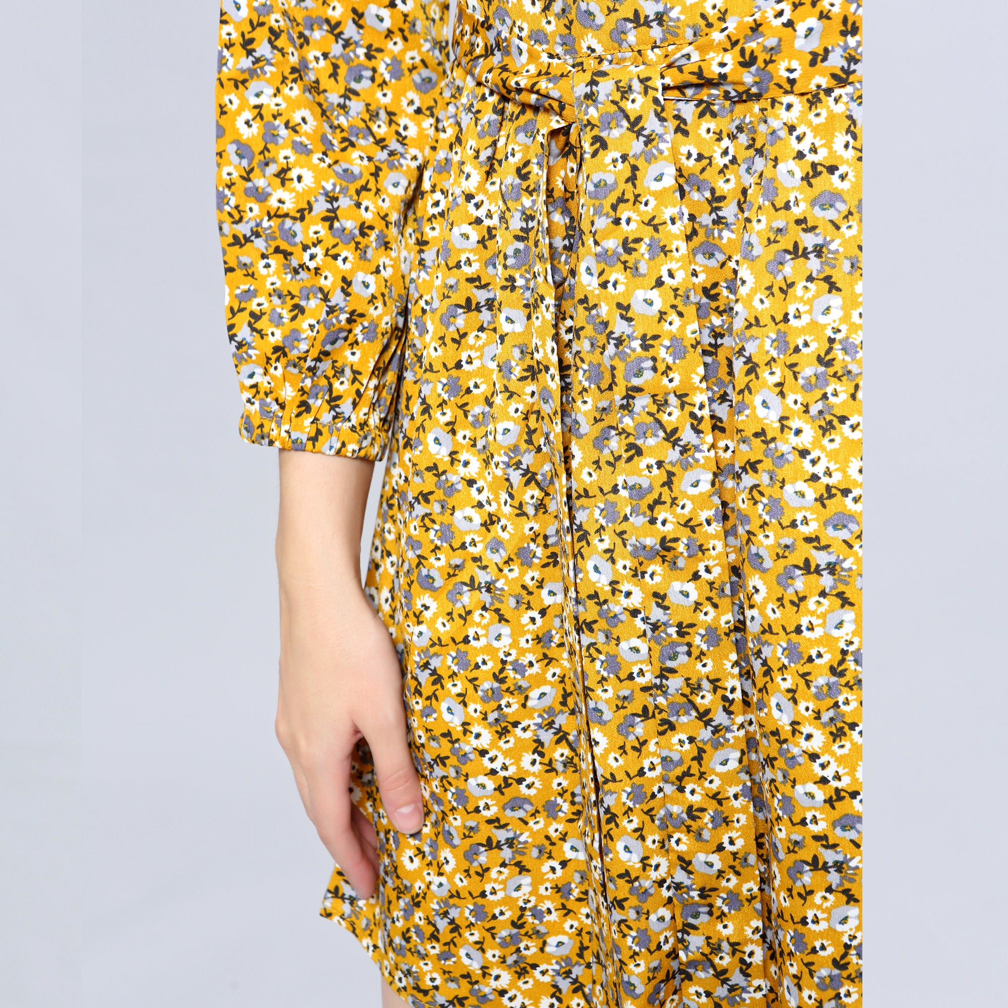Robe courte patineuse à imprimé liberty vintage