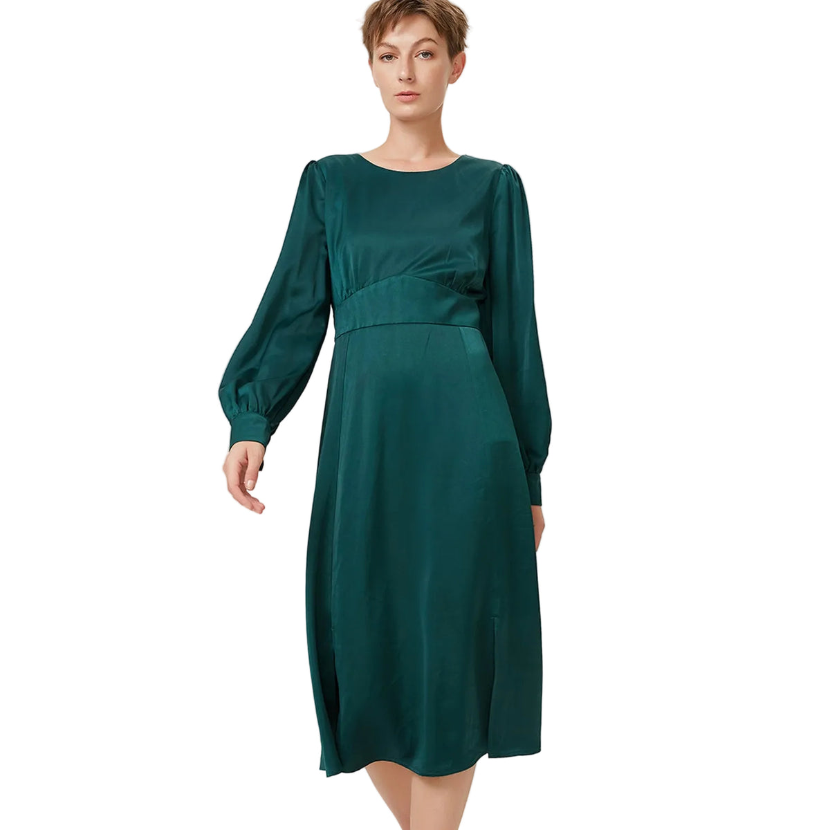 Robe chemisier fluide ajustée et évasée - Smart & Joy