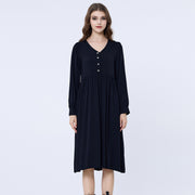 Robe-chemise ample de style rétro