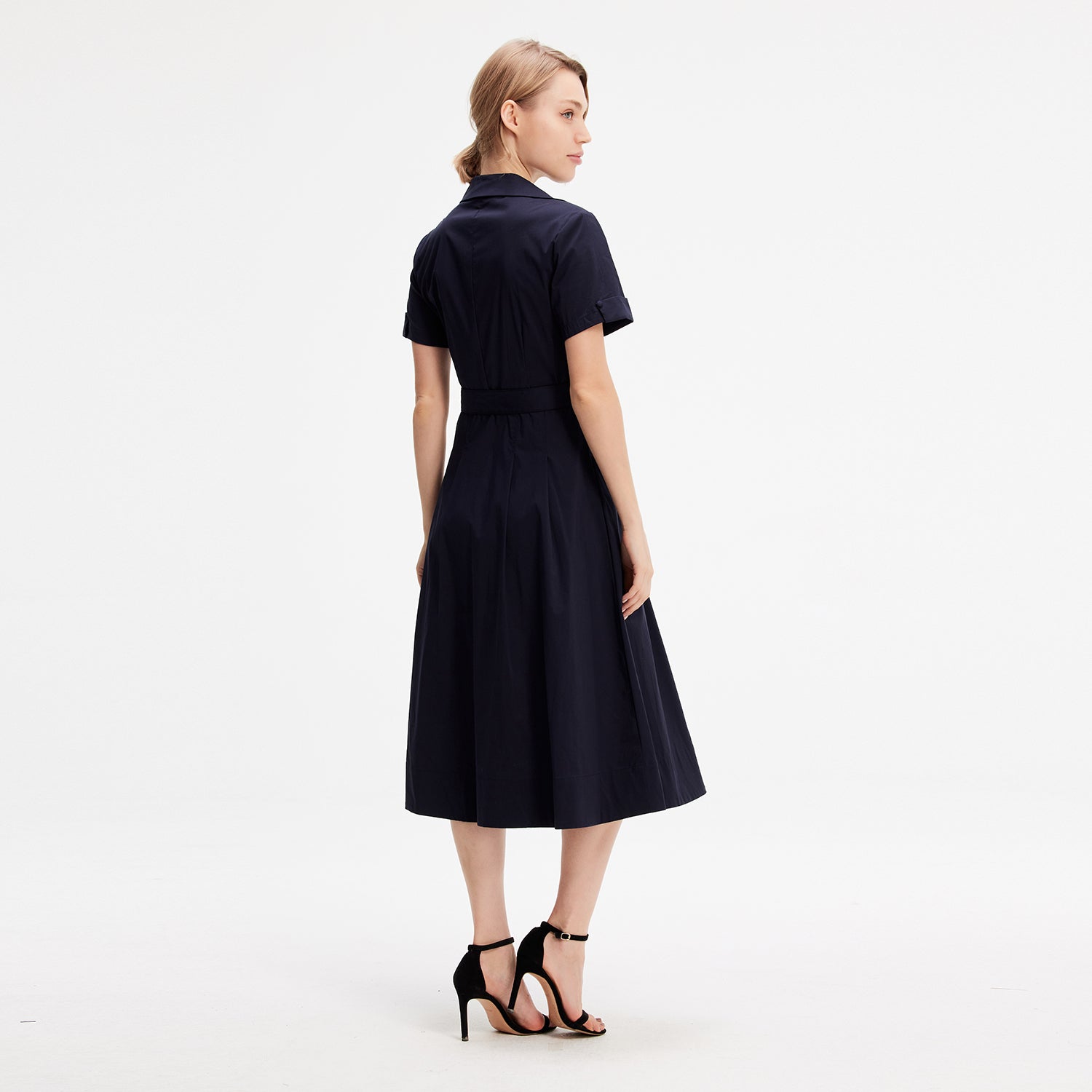 Robe chemise en coton évasée