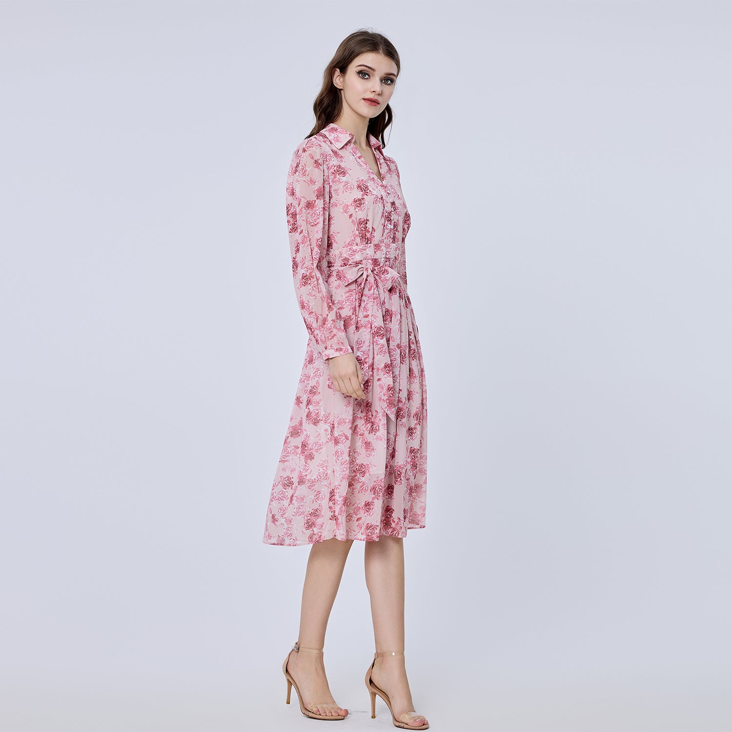 Robe chemise à imprimé floral