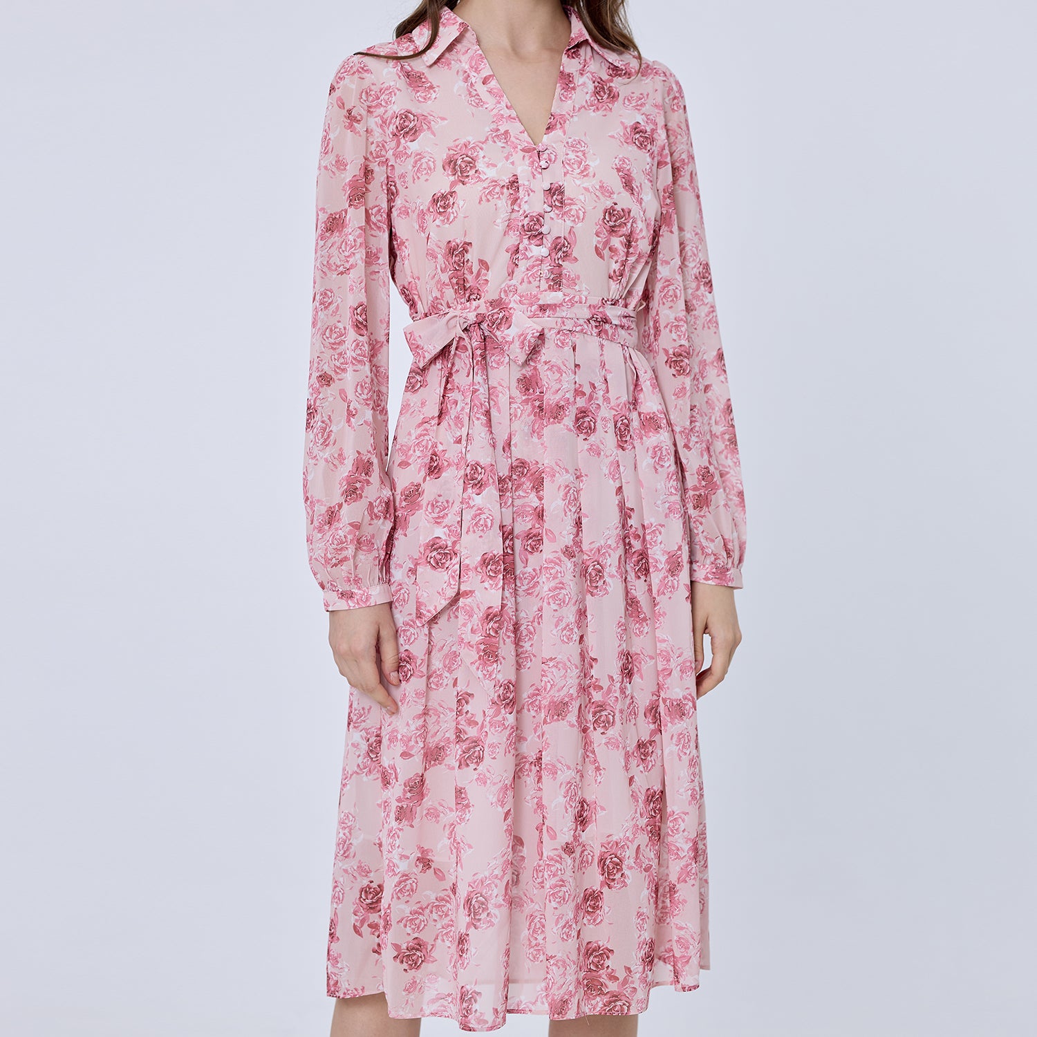 Robe chemise à imprimé floral