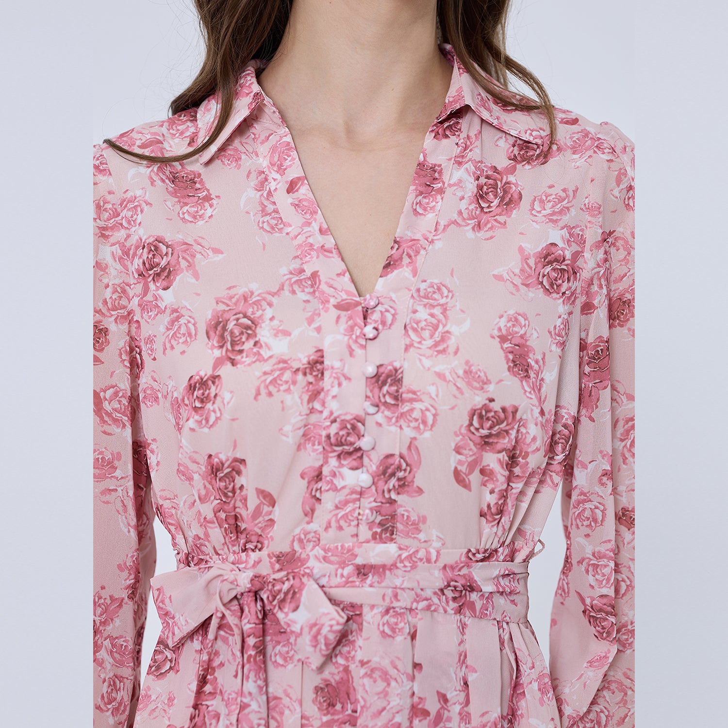 Robe chemise à imprimé floral
