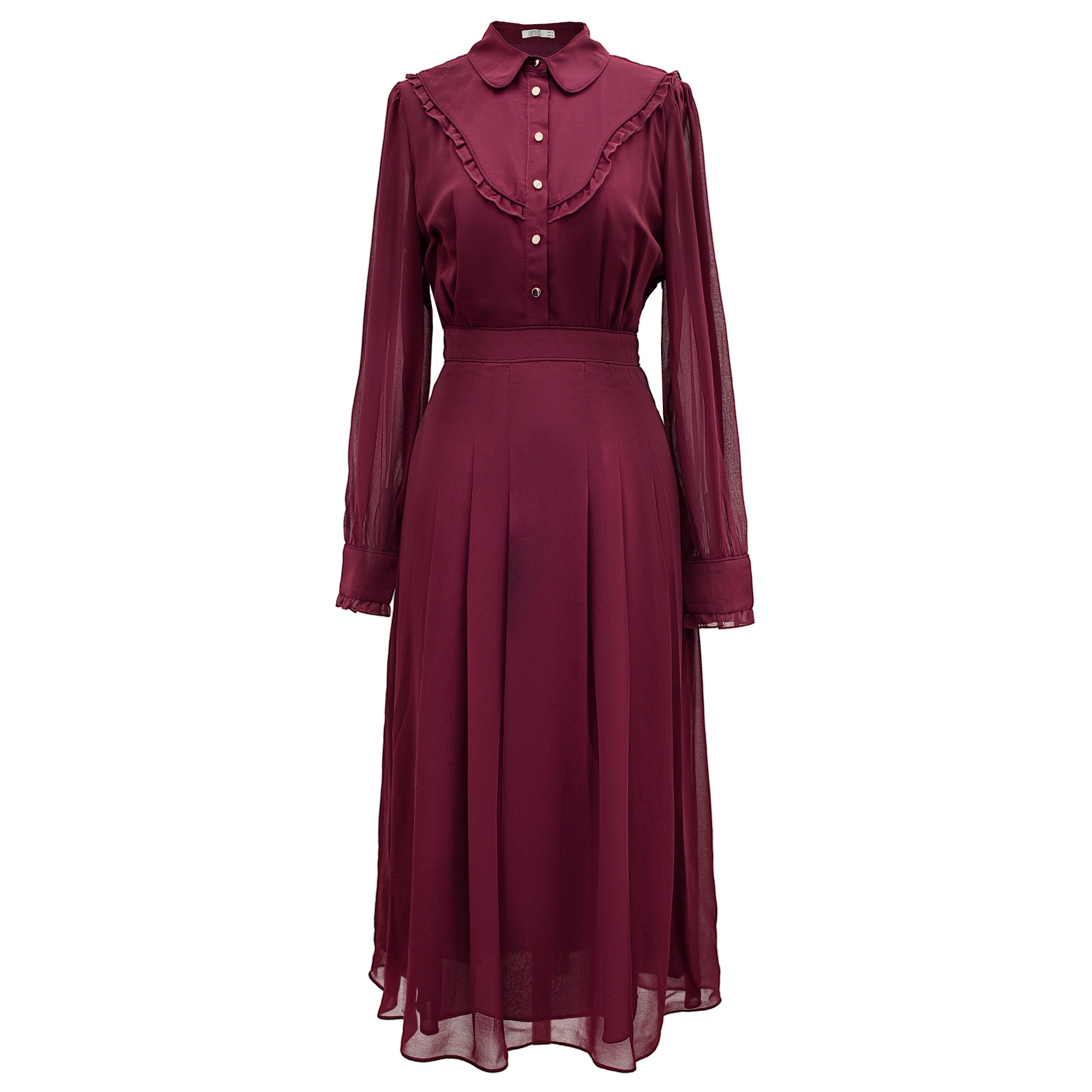 Robe chemisier en mousseline